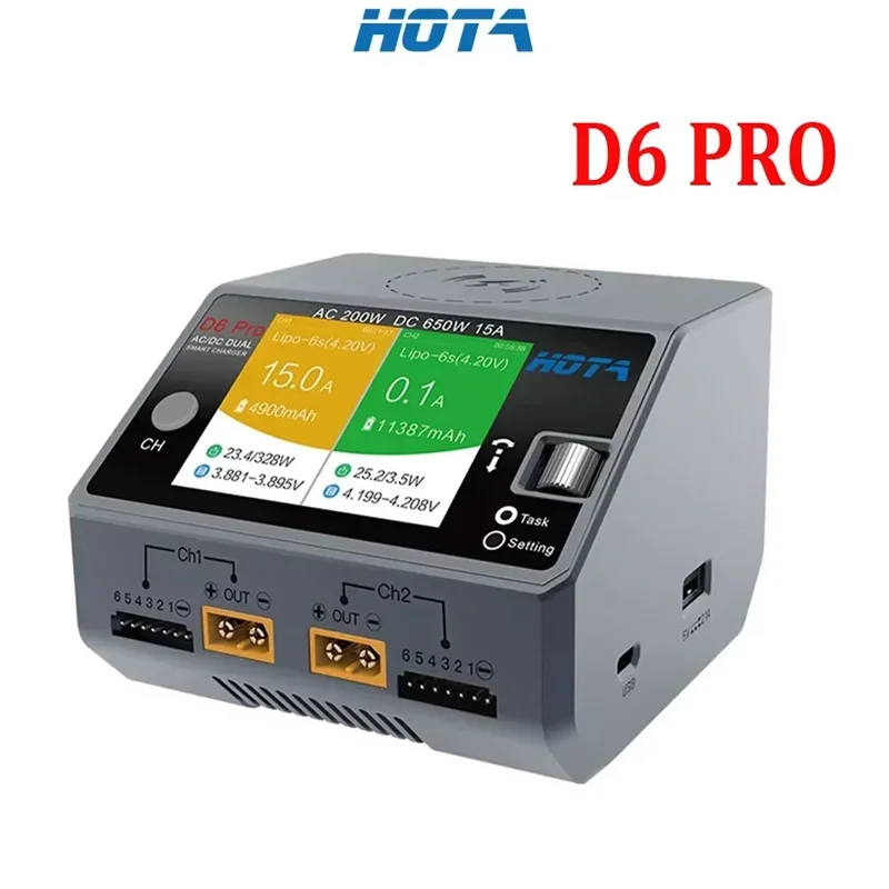 HOTA D6 Pro 200W AC/650W DC Du - đánh giá và giá Fpv Drone Charger