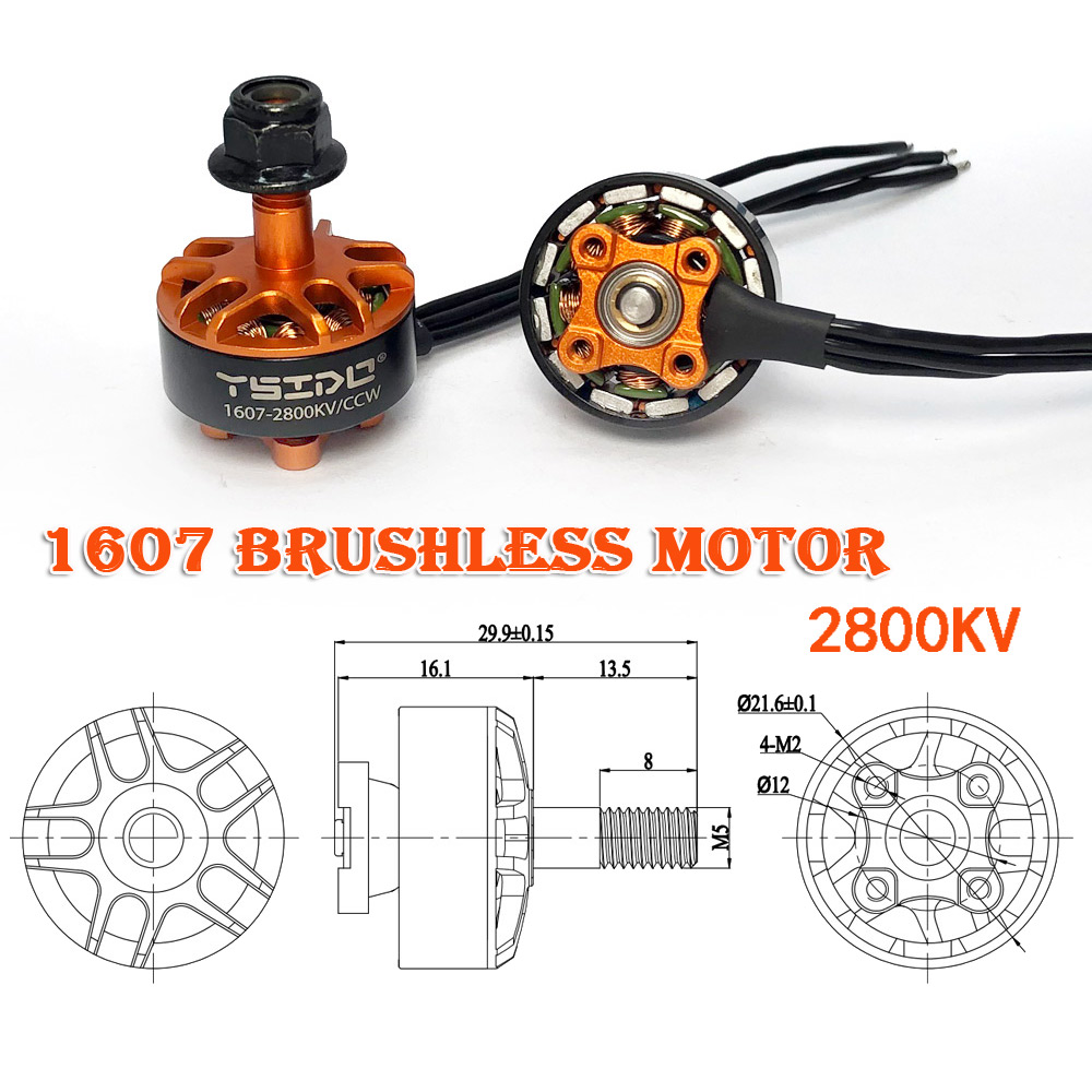 YSIDO 1607 2800KV 2-4S CW/CCW  - đánh giá và giá Fpv Drone Goggles