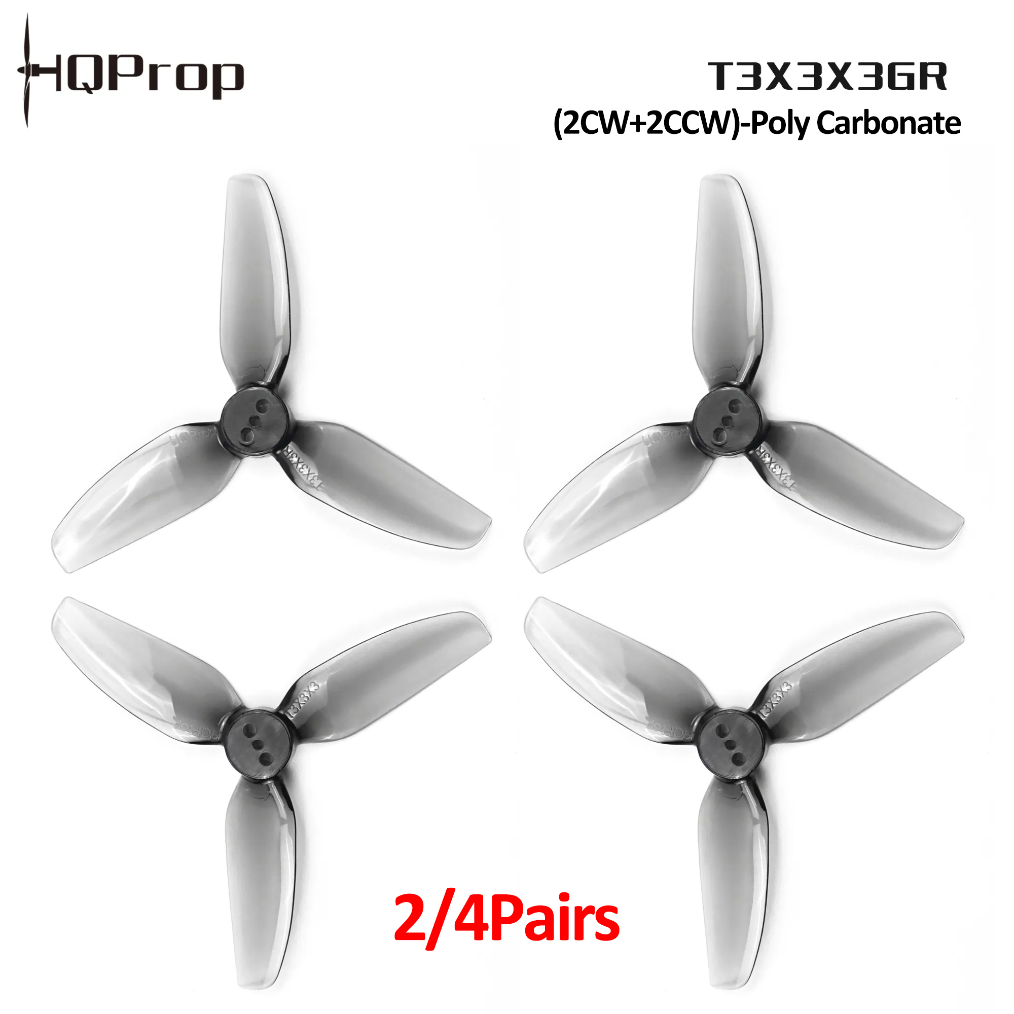 2/4 Pairs HQProp T3X3X3GR Prop - đánh giá và giá Fpv Drone Propeller
